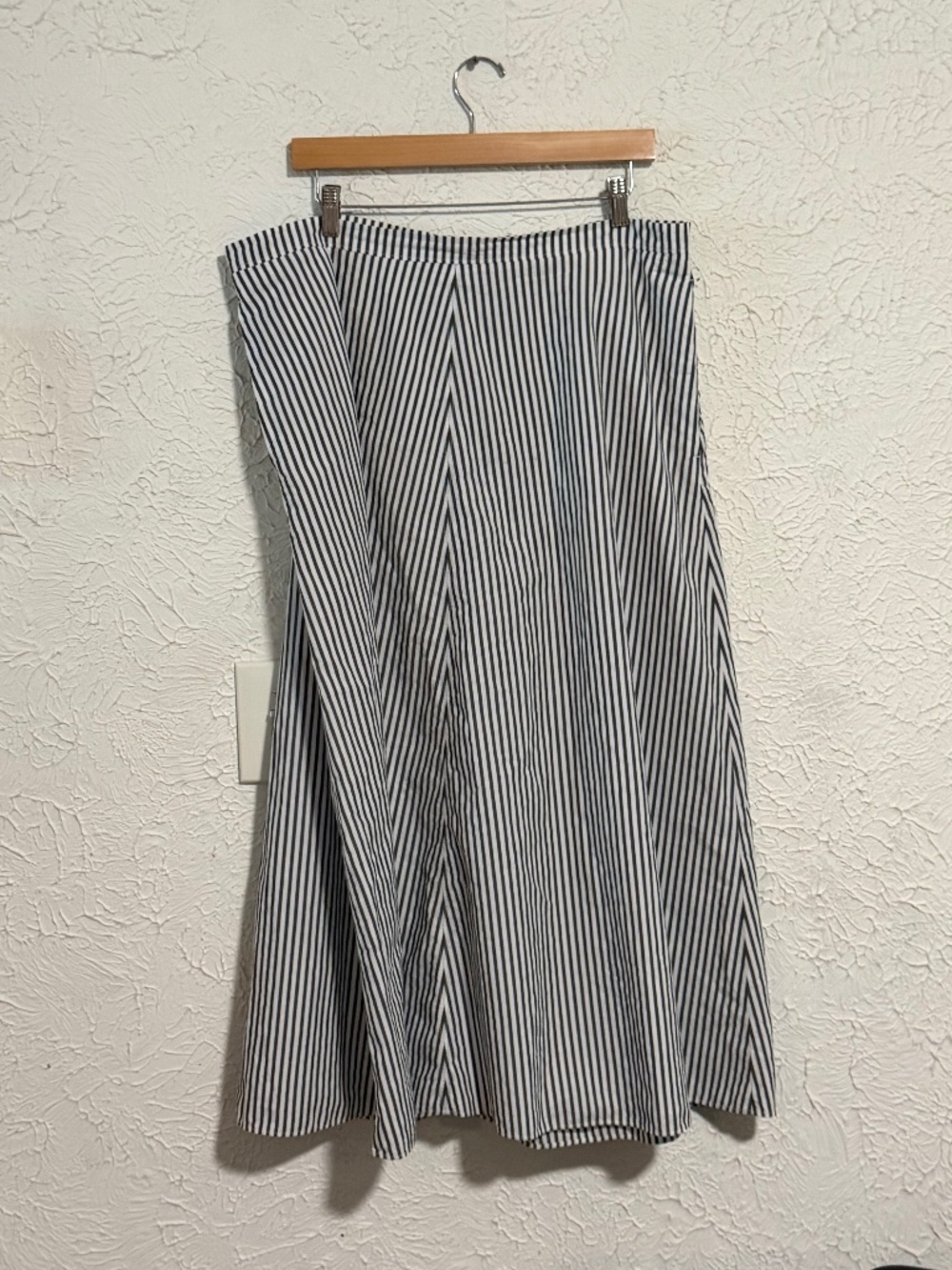 Everlane Womenâs Striped Lined Maxi Skirt Size 16 With Pockets